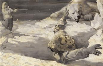 (PULP / ADVENTURE.) ROBERT SCHULTZ. The Big White Death.